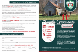 Marche gourmande de l AS Hausgauen 14 juin 2026