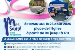Camion M TA SANTE et village sant� � Hirsingue