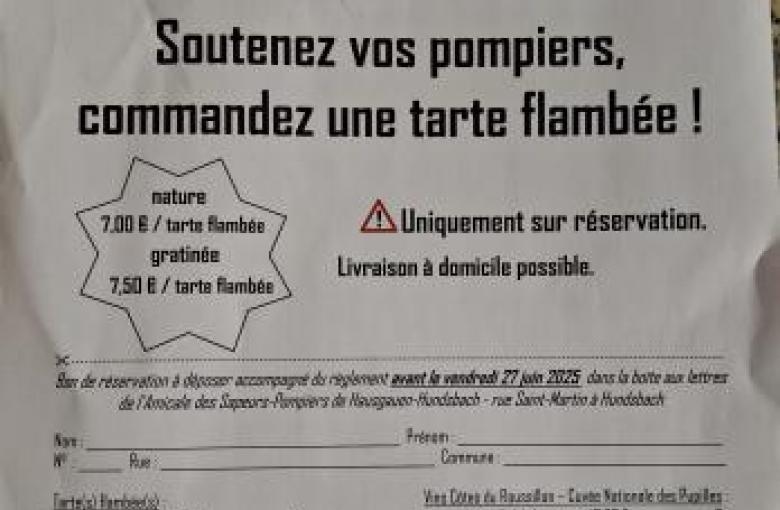 Tartes flambes avec nos sapeurs-pomiers