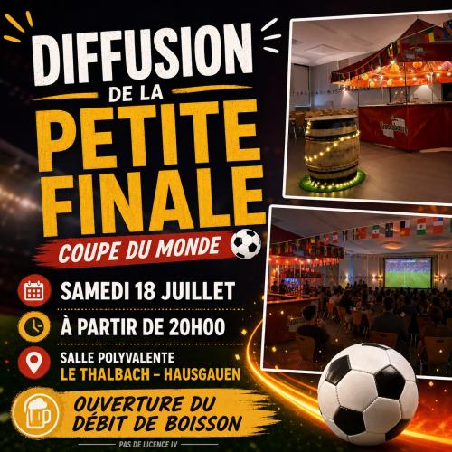 Diffusion de la petite finale de foot