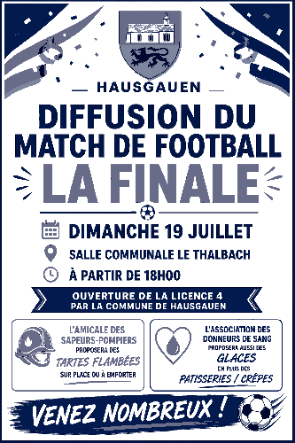 Diffusion de la finale de foot sur écran géant